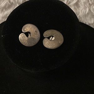 Silver clip on earrings